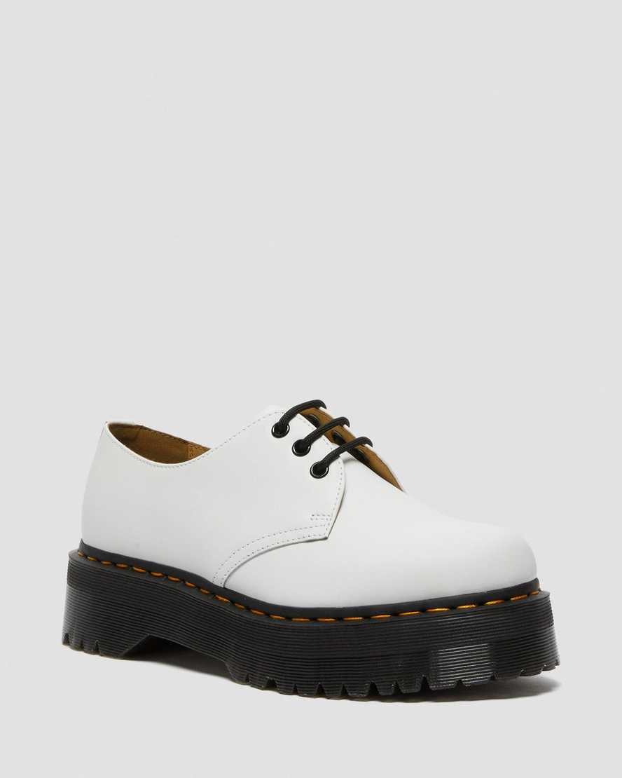 Dr Martens Platform Shoes Men's 1461 Smooth Leather White | Malaysia 05176-OEGI